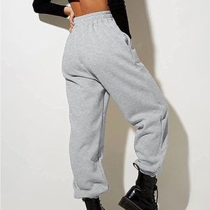 New yovela women hight waisted baggy sweatpants jogger gray sz small